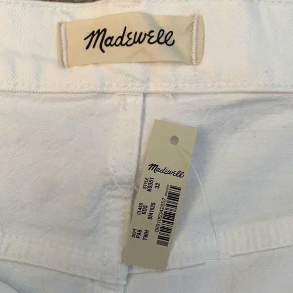 Madewell High-Rise Denim Shorts in Tile White Size 32 - Picture 3 of 9